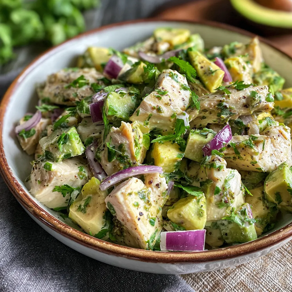 Creamy Avocado Chicken Salad: The Viral Mayo-Free Recipe